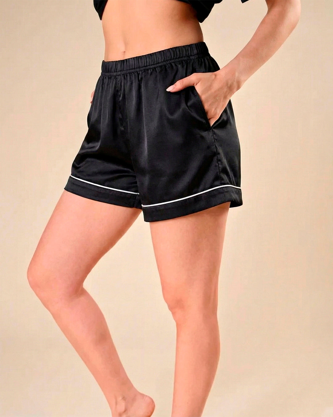 Pijama Corto de Satén Premium