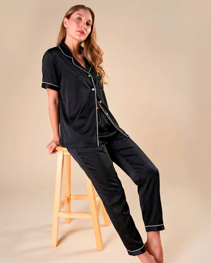 Pijama Largo de Satén Premium